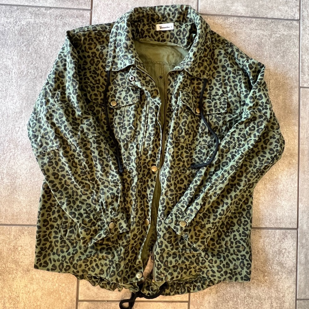 Vernacular Leopard Print Utility Jacket